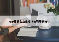 app開(kāi)發(fā)企業(yè)選擇（公司開(kāi)發(fā)app）