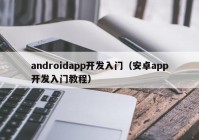 androidapp開發(fā)入門（安卓app開發(fā)入門教程）