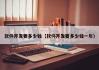 軟件開發(fā)要多少錢（軟件開發(fā)要多少錢一年）