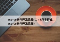 aspice軟件開發(fā)流程(二)（汽車行業(yè)aspice軟件開發(fā)流程）