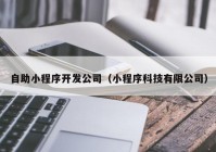 自助小程序開發(fā)公司（小程序科技有限公司）