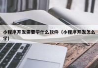 小程序開發(fā)需要學(xué)什么軟件（小程序開發(fā)怎么學(xué)）