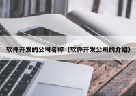 軟件開發(fā)的公司名稱（軟件開發(fā)公司的介紹）