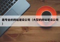 最專業(yè)的網(wǎng)站建設公司（大型的網(wǎng)站建設公司）