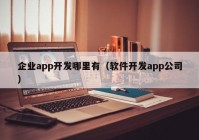 企業(yè)app開發(fā)哪里有（軟件開發(fā)app公司）