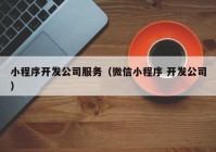 小程序開發(fā)公司服務(wù)（微信小程序 開發(fā)公司）