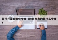 軟件開發(fā)有哪些專業(yè)（軟件開發(fā)的是什么專業(yè)）