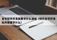 自學軟件開發(fā)需要學什么課程（如何自學開發(fā)軟件需要學什么）