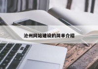 滄州網(wǎng)站建設(shè)的簡(jiǎn)單介紹