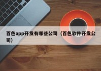 百色app開發(fā)有哪些公司（百色軟件開發(fā)公司）