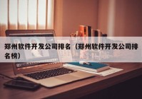 鄭州軟件開發(fā)公司排名（鄭州軟件開發(fā)公司排名榜）