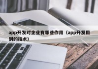 app開(kāi)發(fā)對(duì)企業(yè)有哪些作用（app開(kāi)發(fā)用到的技術(shù)）