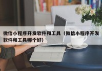 微信小程序開發(fā)軟件和工具（微信小程序開發(fā)軟件和工具哪個好）