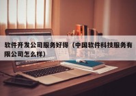 軟件開發(fā)公司服務(wù)好得（中國軟件科技服務(wù)有限公司怎么樣）