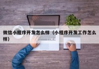 微信小程序開發(fā)怎么樣（小程序開發(fā)工作怎么樣）